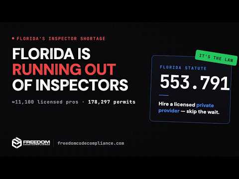 Florida's Building Inspector Shortage Is Here — And the Fix Is Already Law