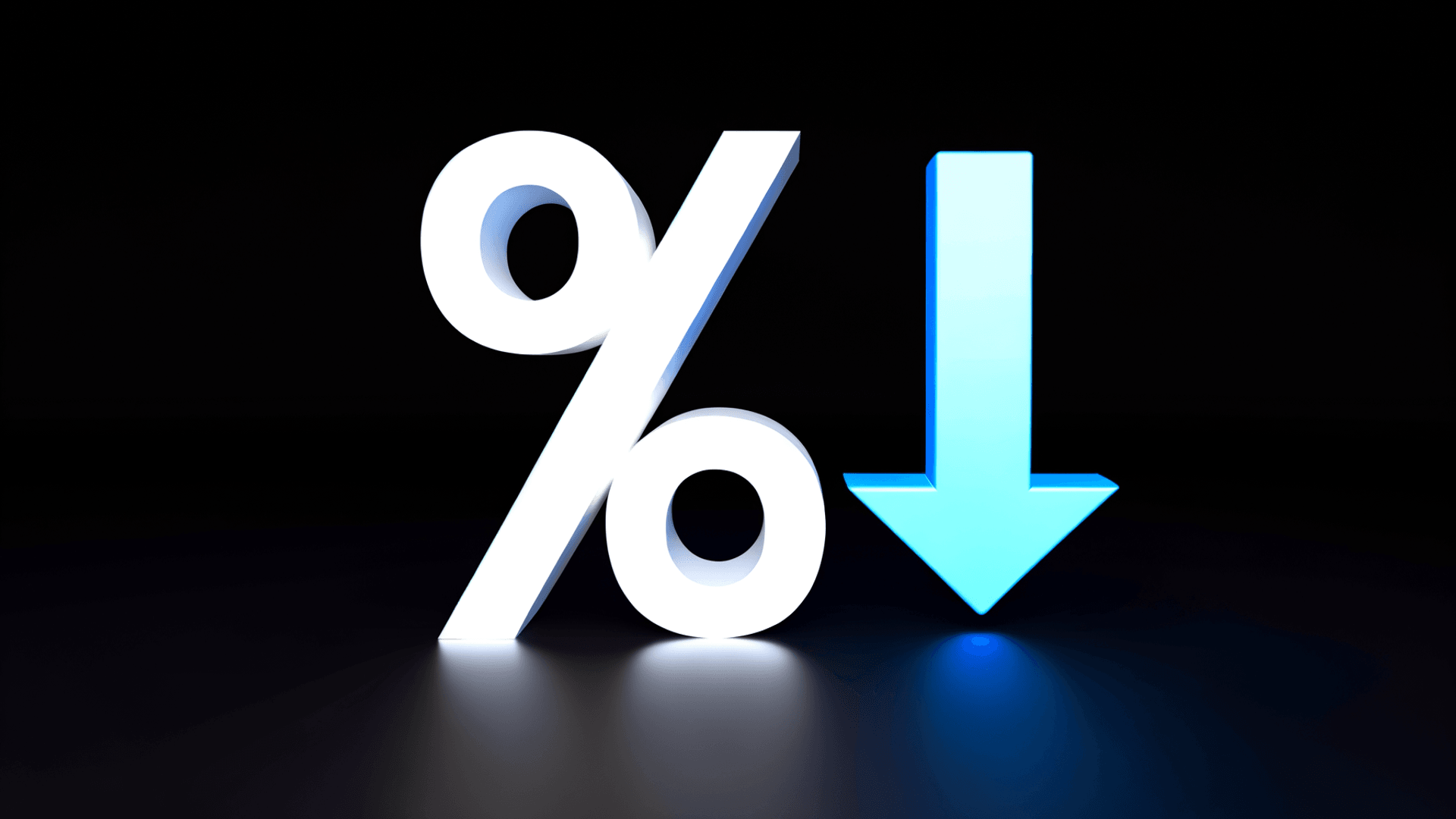 Florida permit fee reduction savings — percentage symbol with downward arrow on black background